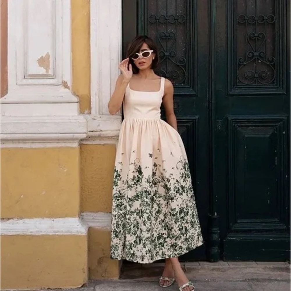 Antonio Melani-The Style Bungalow Gardenia Sleeveless Floral Print Dress-size 12